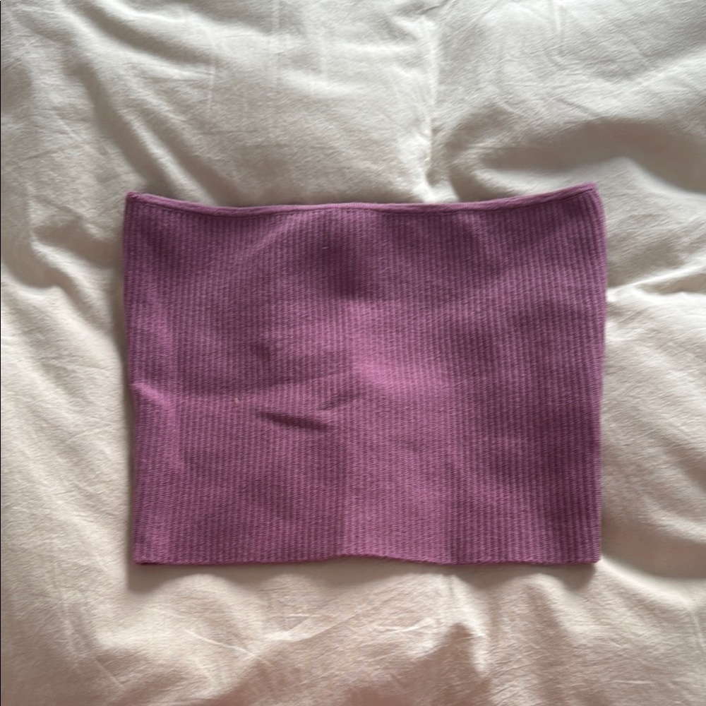 La Hearts Purple Ribbed Mini Pencil Skirt